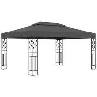 Gazebo con Tetto Doppio e Luci LED 3x4 m Antracite  cod mxl 47178