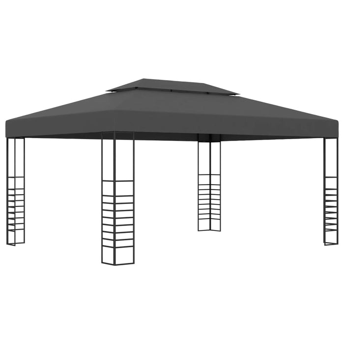 Gazebo con Stringa di Luci LED 3x4 m Antracite  cod mxl 66127