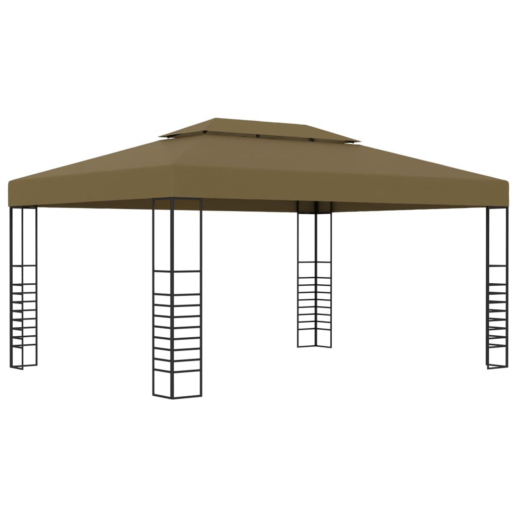 Gazebo con Luci LED a Stringa 3x4 m Grigio Talpacod mxl 72719