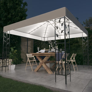 Gazebo con Luci LED a Stringa 3x3 m Bianco  cod mxl 66251