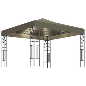 Gazebo con Luci LED a Stringa 3x3 m Grigio Talpa  cod mxl 66046