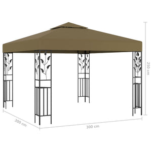 Gazebo con Luci LED a Stringa 3x3 m Grigio Talpa  cod mxl 66046