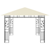 Gazebo con Zanzariera e Luci LED 3x3x2,73 m Crema  cod mxl 66195