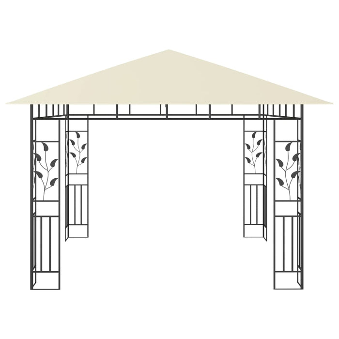 Gazebo con Zanzariera e Luci LED 3x3x2,73 m Crema  cod mxl 66195