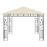 Gazebo con Zanzariera e Luci LED 3x3x2,73 m Crema  cod mxl 66195