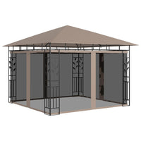 Gazebo con Zanzariera Luci LED 3x3x2,73 m Grigio Talpa 3070318