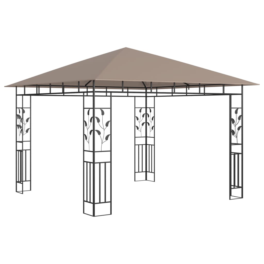 Gazebo con Zanzariera Luci LED 3x3x2,73 m Grigio Talpa 3070318