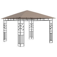 Gazebo con Zanzariera Luci LED 3x3x2,73 m Grigio Talpa 3070318