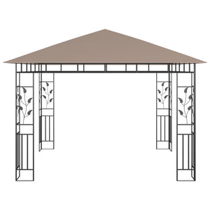 Gazebo con Zanzariera Luci LED 3x3x2,73 m Grigio Talpa 3070318