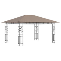 Gazebo con Zanzariera Luci LED 4x3x2,73 m Grigio Talpa 3070319