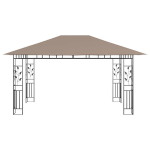 Gazebo con Zanzariera Luci LED 4x3x2,73 m Grigio Talpa cod mxl 56176