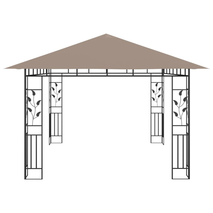 Gazebo con Zanzariera Luci LED 4x3x2,73 m Grigio Talpa cod mxl 56176