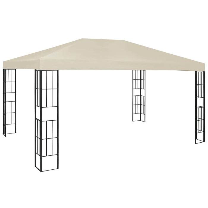 Gazebo con Stringa di Luci LED 3x4 m Crema cod mxl 66029