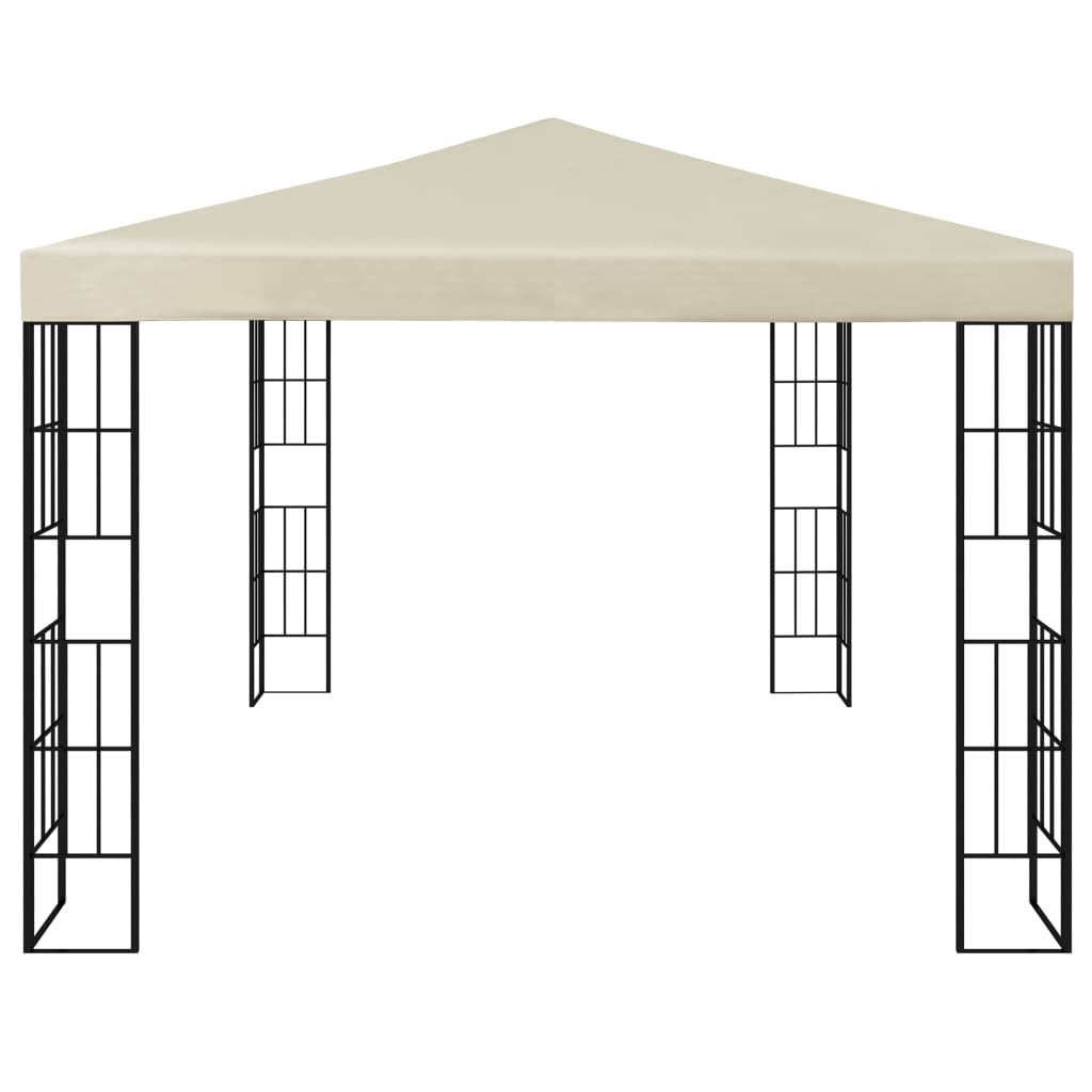 Gazebo con Stringa di Luci LED 3x4 m Crema 3070321