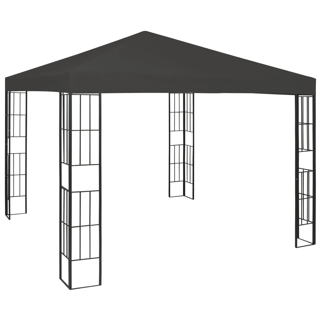 Gazebo con Stringa di Luci LED 3x3 m Antracite 3070322