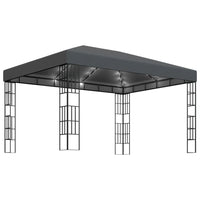 Gazebo con Stringa di Luci LED 3x4 m Antracite  cod mxl 66078