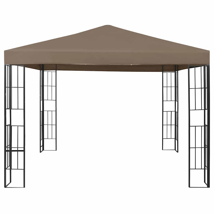 Gazebo con Luci a Stringa LED 3x3 m Grigio Talpa 3070324