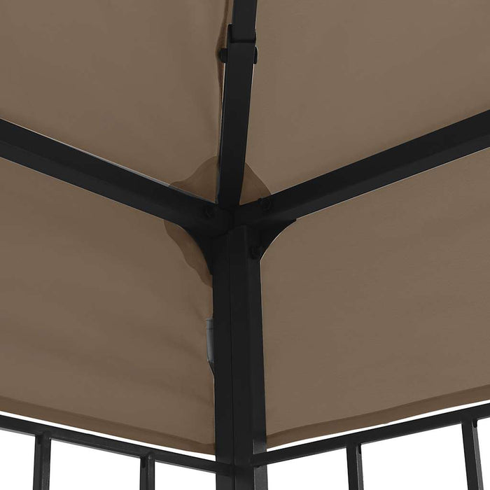 Gazebo con Luci a Stringa LED 3x3 m Grigio Talpa 3070324