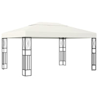 Gazebo con Stringa di Luci LED 3x4 m in Tessuto Crema 3070328