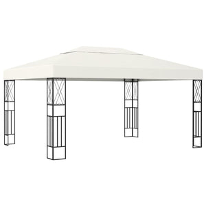 Gazebo con Stringa di Luci LED 3x4 m in Tessuto Crema 3070328