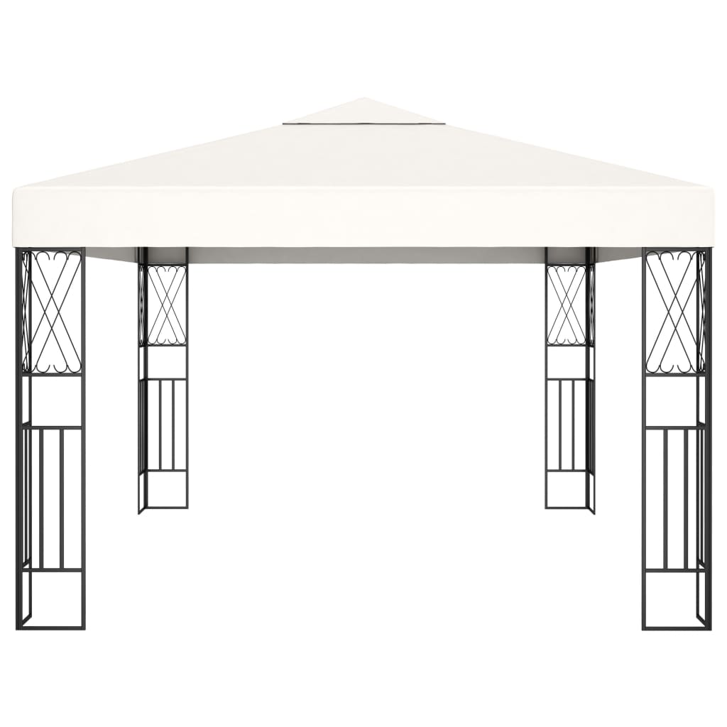 Gazebo con Stringa di Luci LED 3x4 m in Tessuto Crema 3070328