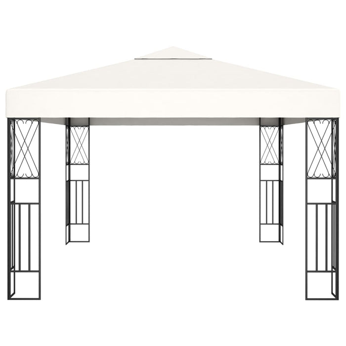 Gazebo con Stringa di Luci LED 3x4 m in Tessuto Crema 3070328