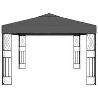 Gazebo con Stringa di Luci LED 3x4 m in Tessuto Antracite cod mxl 66064