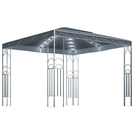 Gazebo con Stringa di Luci LED 300x300 cm Antracite cod mxl 66026