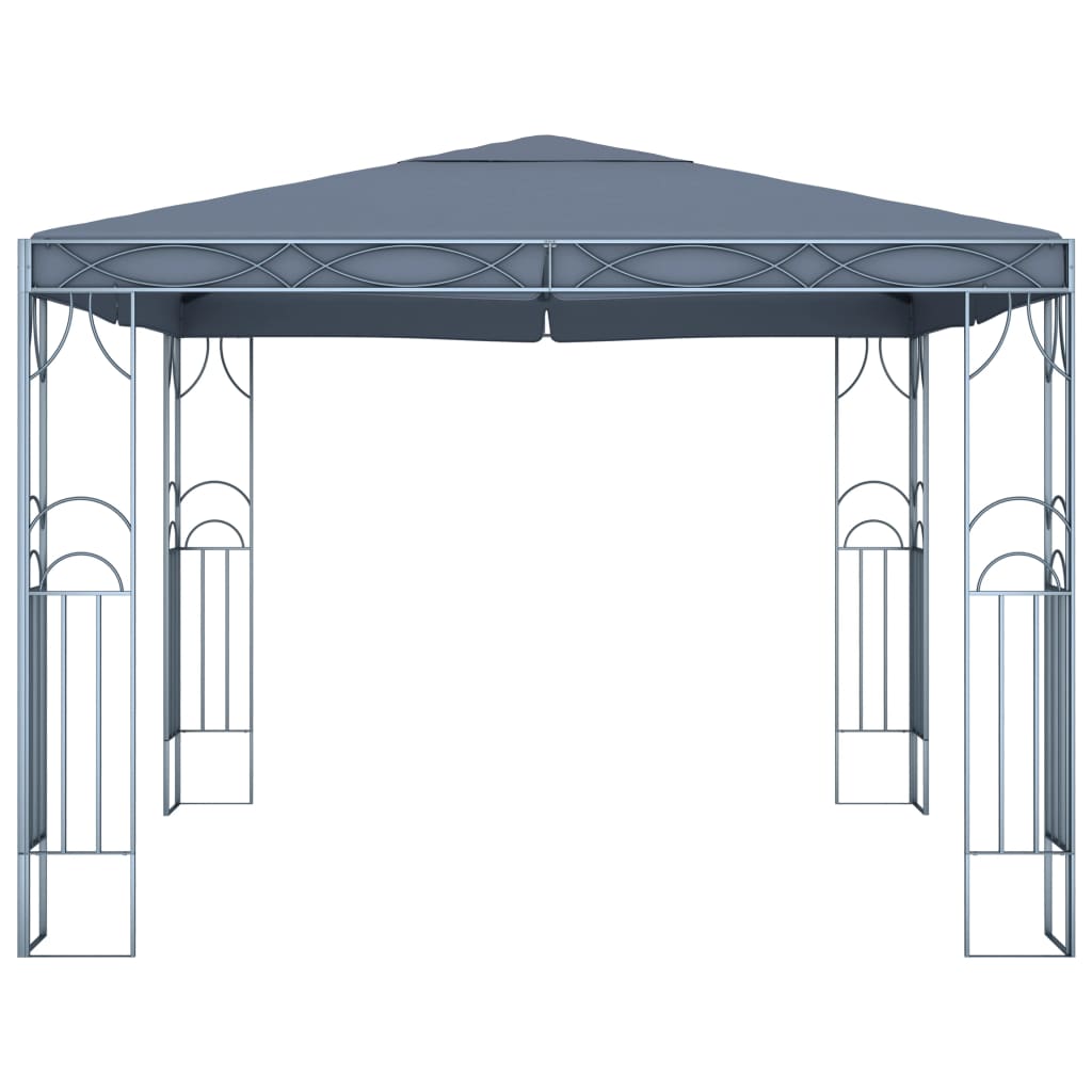 Gazebo con Stringa di Luci LED 300x300 cm Antracite cod mxl 66026