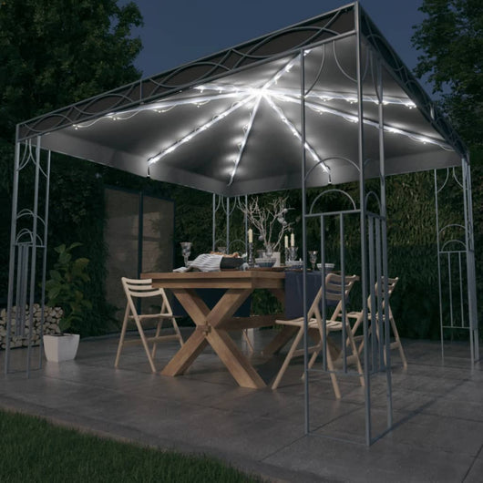 Gazebo con Stringa di Luci LED 300x300 cm Antracite cod mxl 66026