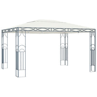 Gazebo con Stringa di Luci LED 400x300 cm Crema cod mxl 65995