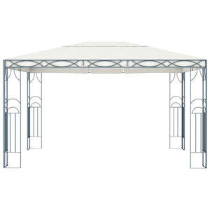 Gazebo con Stringa di Luci LED 400x300 cm Crema cod mxl 65995