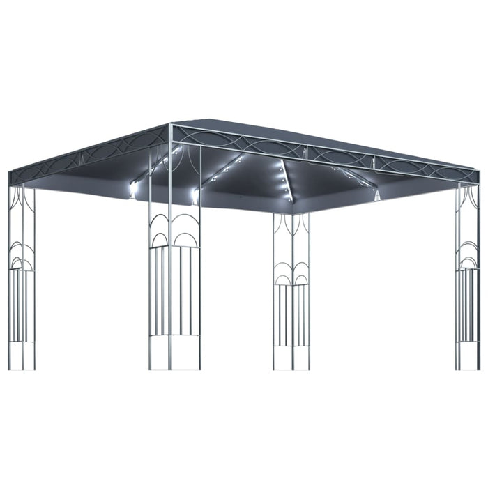 Gazebo con Stringa di Luci LED 400x300 cm Antracite 3070341