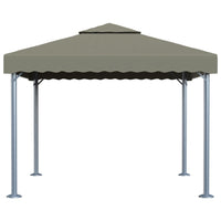 Gazebo con Stringa di Luci LED 300x300cm Grigio Talpa Alluminio 3070344