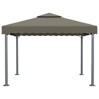 Gazebo con Stringa di Luci LED 300x300cm Grigio Talpa Alluminio 3070344