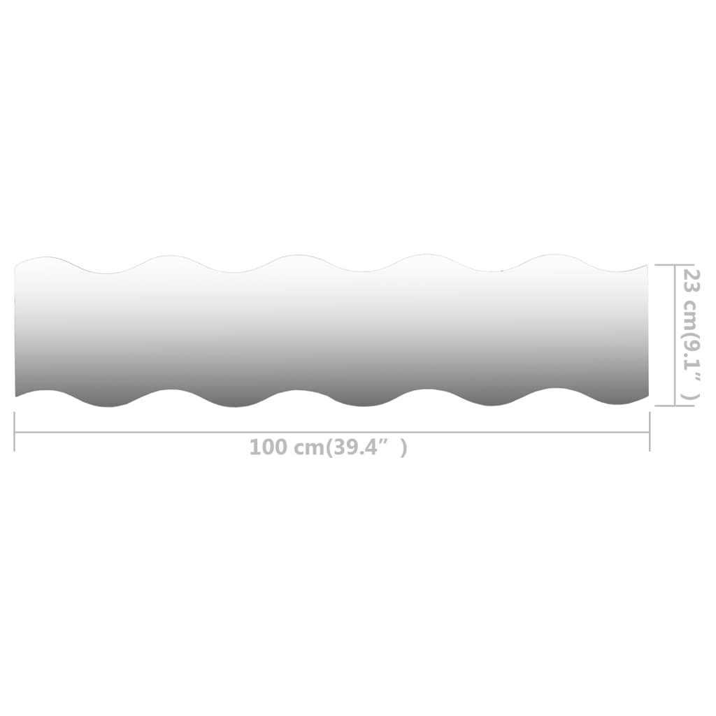 Specchi da Parete 4 pz 110x23 cm Vetro a Onda cod mxl 67586