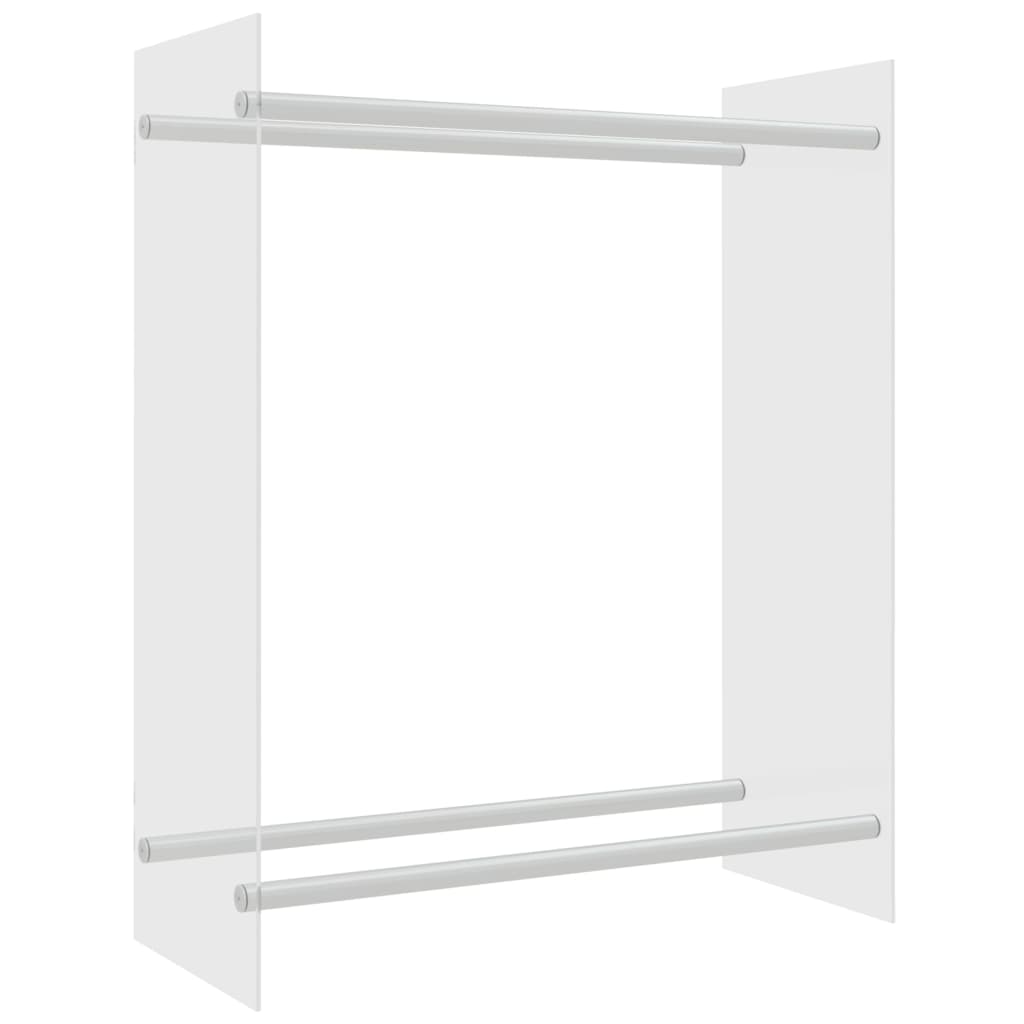 Porta Legna Trasparente 80x35x100 cm in Vetro Temperato cod mxl 69437