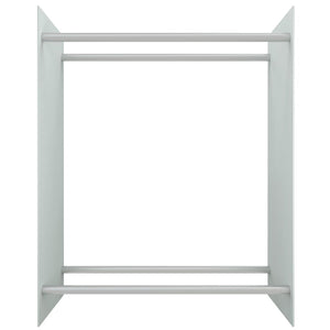 Porta Legna Bianco 80x35x100 cm in Vetro Temperato cod mxl 61432