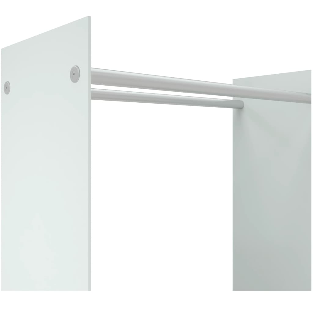 Porta Legna Bianco 80x35x100 cm in Vetro Temperato cod mxl 61432