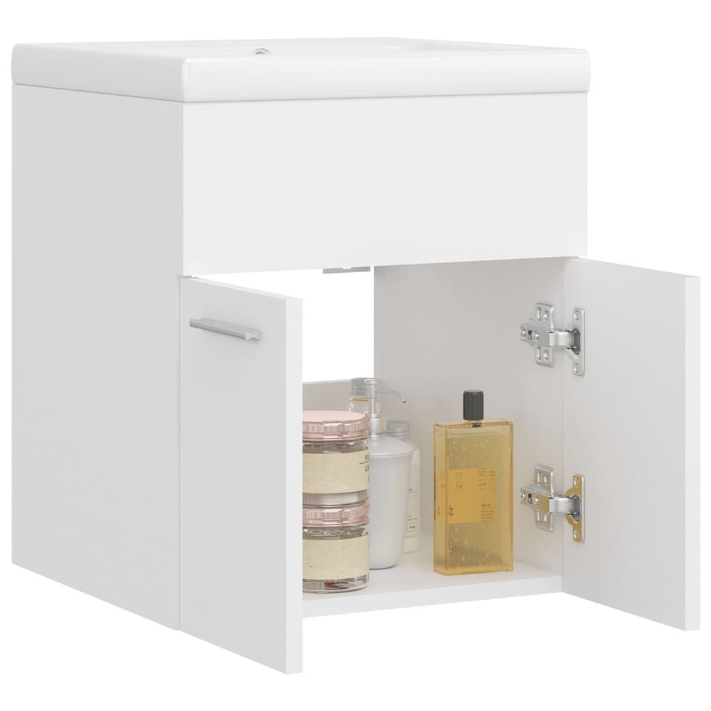 Mobile Bagno con Lavabo Integrato Bianco in Legno Multistrato 3070811