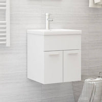 Mobile Bagno con Lavabo Integrato Bianco in Legno Multistrato 3070811