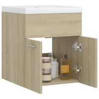 Mobile Bagno con Lavabo Integrato Rovere Sonoma in Truciolato cod mxl 63190