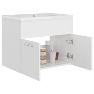 Mobile Bagno con Lavabo Integrato Bianco in Truciolato 3070820