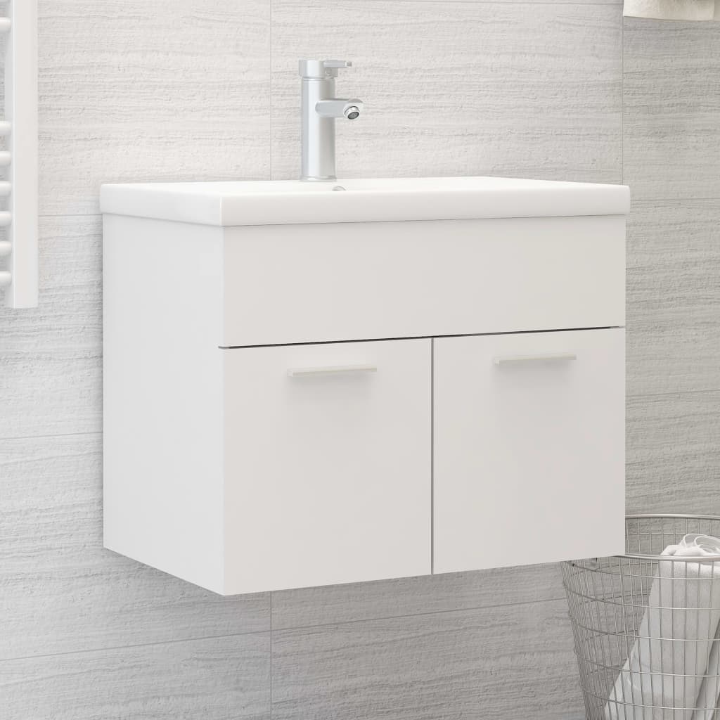 Mobile Bagno con Lavabo Integrato Bianco in Truciolato cod mxl 71916