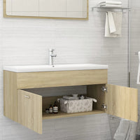 Mobile Bagno con Lavabo Integrato Rovere Sonoma in Truciolato 3070850