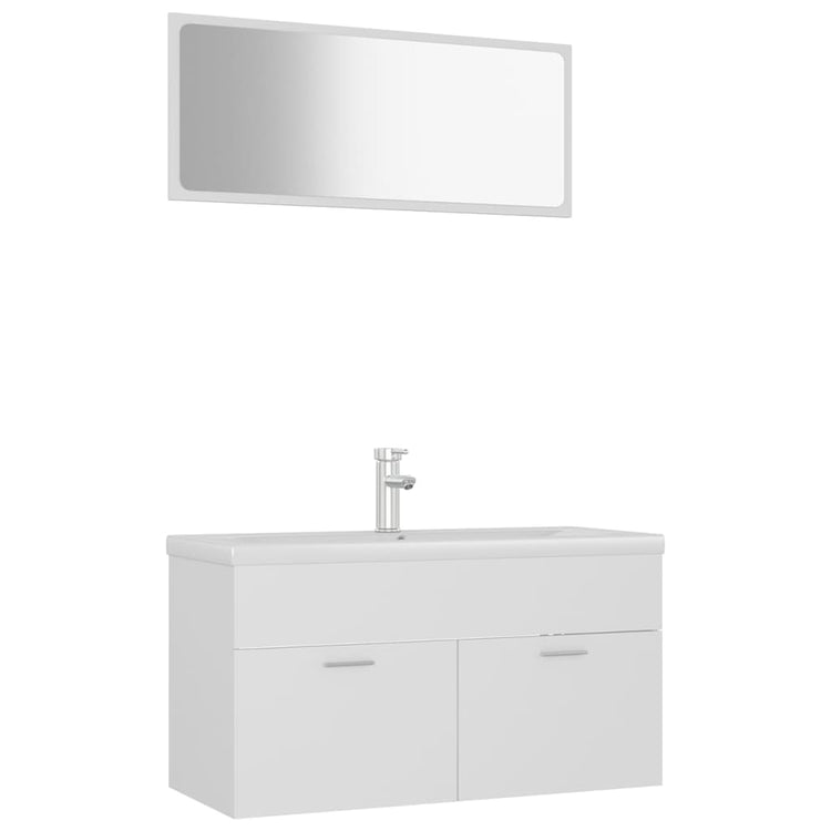 Set Mobili da Bagno Bianco in Truciolato cod mxl 9111