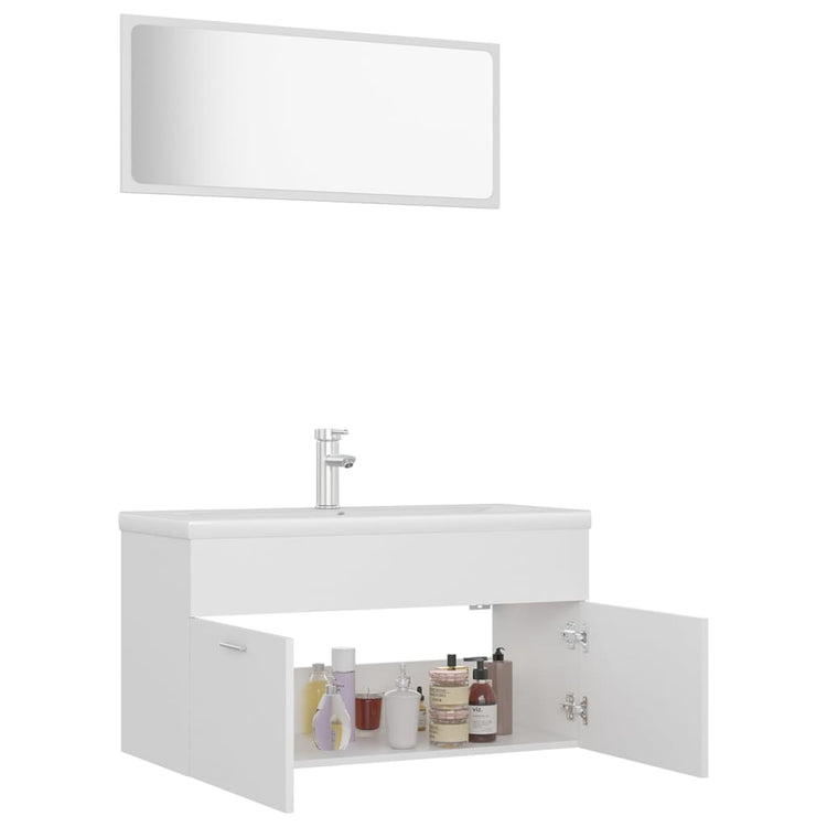 Set Mobili da Bagno Bianco in Truciolato cod mxl 9111