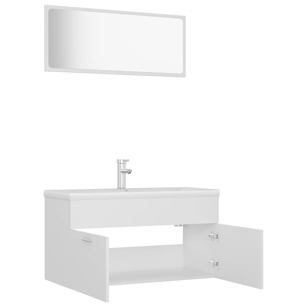 Set Mobili da Bagno Bianco in Truciolato cod mxl 9111