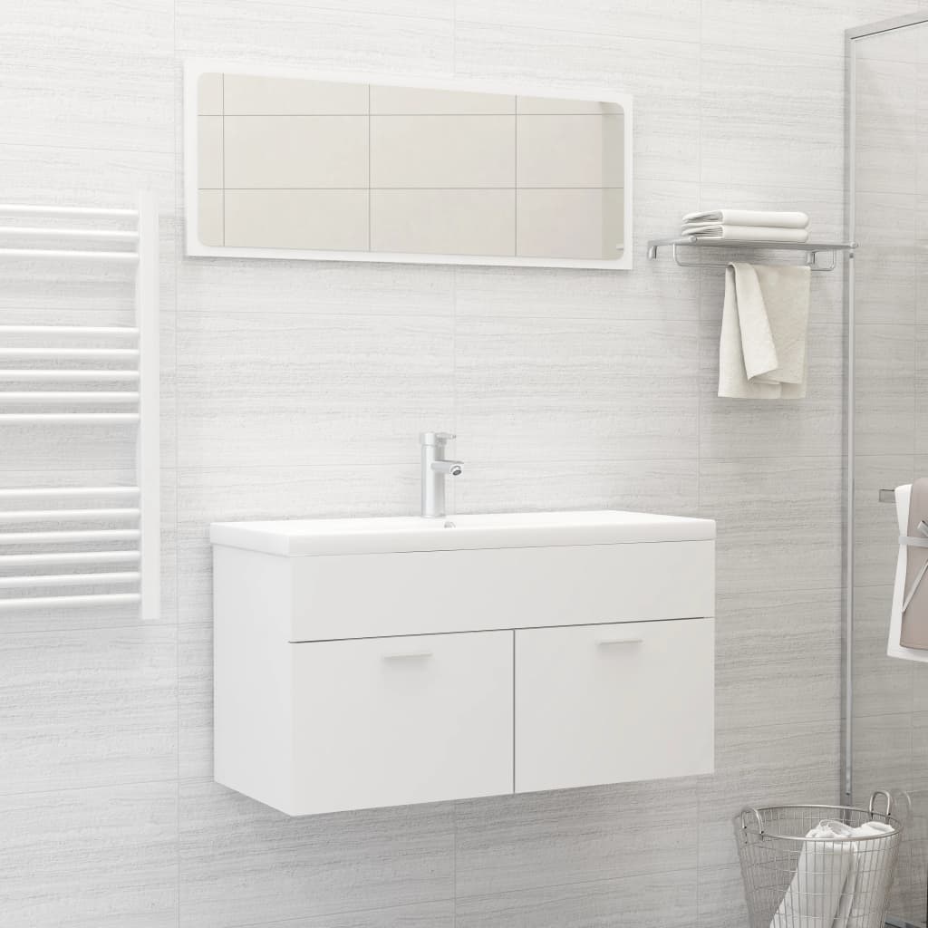 Set Mobili da Bagno Bianco in Truciolato cod mxl 9111