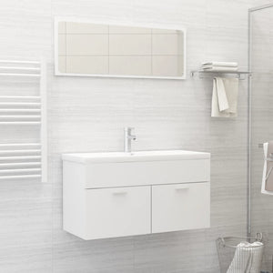 Set Mobili da Bagno Bianco in Truciolato 3070883